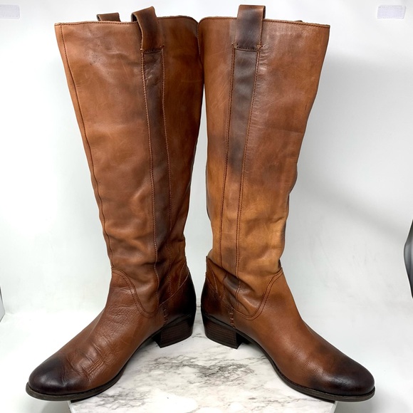 Arturo Chiang Georgex Leather Knee-High Boots 10 Rustic Bohemian Classic Preppy - Picture 7 of 16